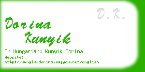 dorina kunyik business card